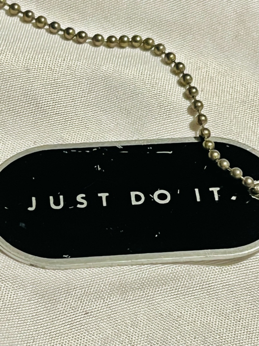 Vintage Nike Red Swoosh Dog Tag Necklace - Picture 4 of 4